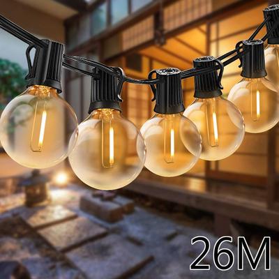 Уличные гирлянды LED с регулируемой яркостью G40 подвесные гирлянды для патио свадьба уличные кемпинг сад вечеринка украшения огни
