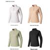 TUCANO Women's Stretch Slim Fit Sports Long Sleeve T-Shirt with Half-Zip Stand Collar