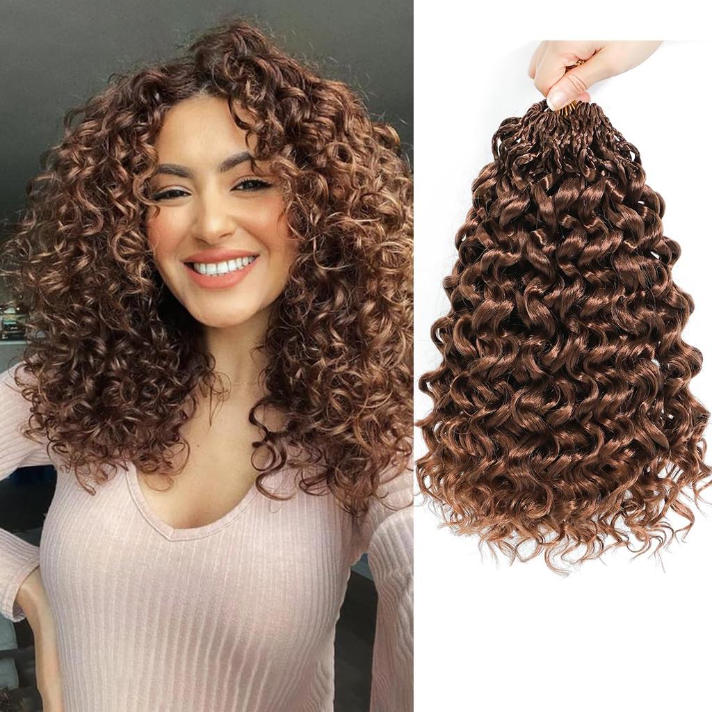 Коробка Gogo Curl Crochet Hair для черных женщин, с петлями, короткие, океанская волна, crochet hair, водная волна, пляжный curl, crochet braiding hair