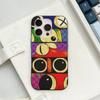 Cartoon R-Rainbow Friends Wave Corrugated Phone Case For IPhone 17 Air 16 15 14 13 11 12 Pro Max Plus Matte Cover