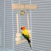 Bird Swing Toys Wooden Parrot Perch Stand Playstand Exercise Climbing Playstand Hanging Ladder Bridge Pet Parrot Hammock