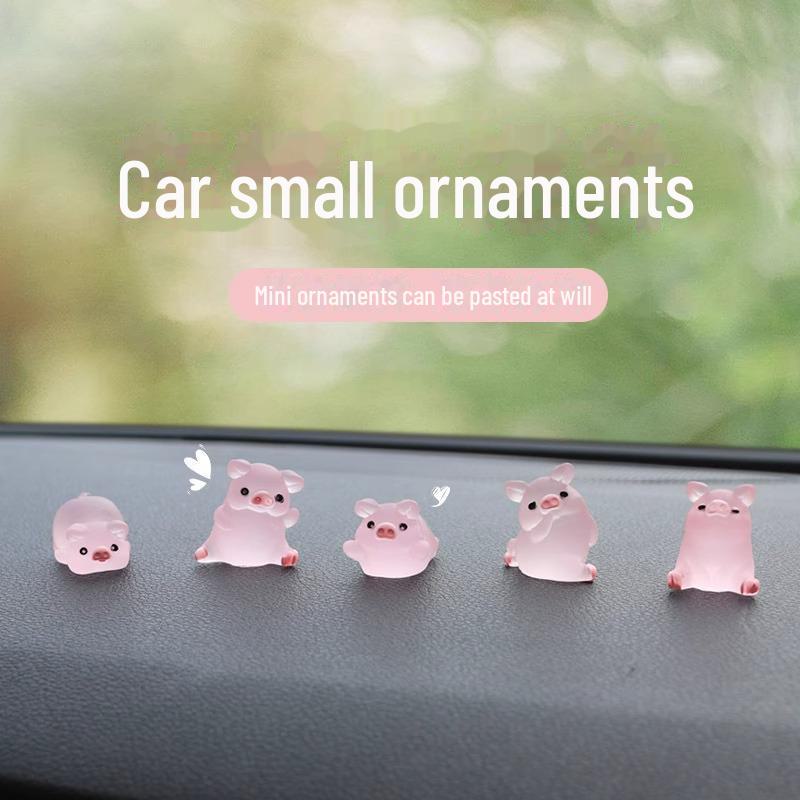 Украшения и украшения для машин из смолы «сделай сам» в виде свиньи, светящейся в темноте, для детей, в качестве поощрительных подарков