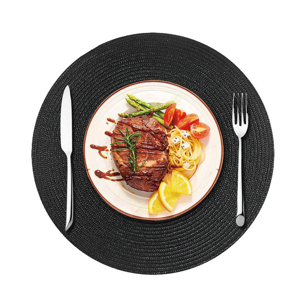 Round Woven Placemat Set - 38cm Heat Resistant & Eco-Friendly Coasters for Home