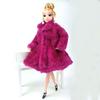 Модная одежда цвета фуксии для куклы Барби, пальто, зимняя одежда, одежда, платье куклы 1/6, аксессуары для кукол BJD, детские игрушки
