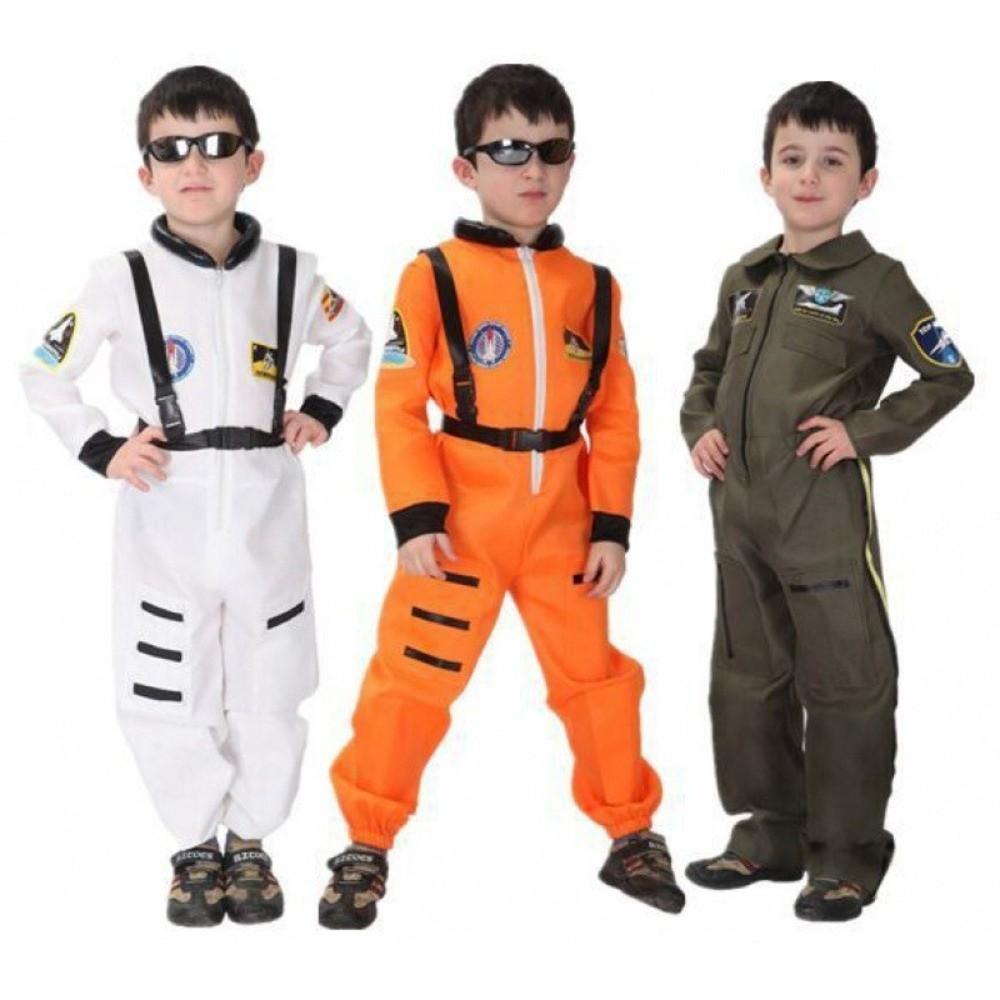 Strap Spaceman Jumpsuit Zip Closure Spacesuit Outfit Astronaut Costume Bodysuit Halloween Party