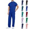 Men's Comfortable And Casual Solid Color Short Sleeved Pants Protective Suit Set