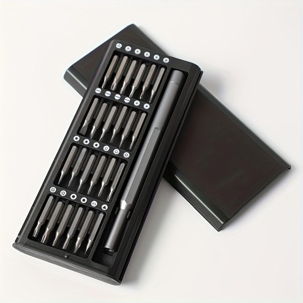 Набор прецизионных отверток 24-в-1, многофункциональный, нержавеющая сталь, полная разборка инструментальных бит для мобильных телефонов и планшетов с компактным футляром для переноски