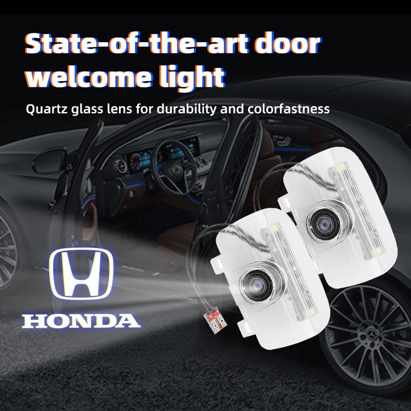 Car Door Welcome Light Luxury LED Welcome Lamps Interior Accessories For Honda Civic Accord CRV Fit Jazz Transalp CBR cb500x