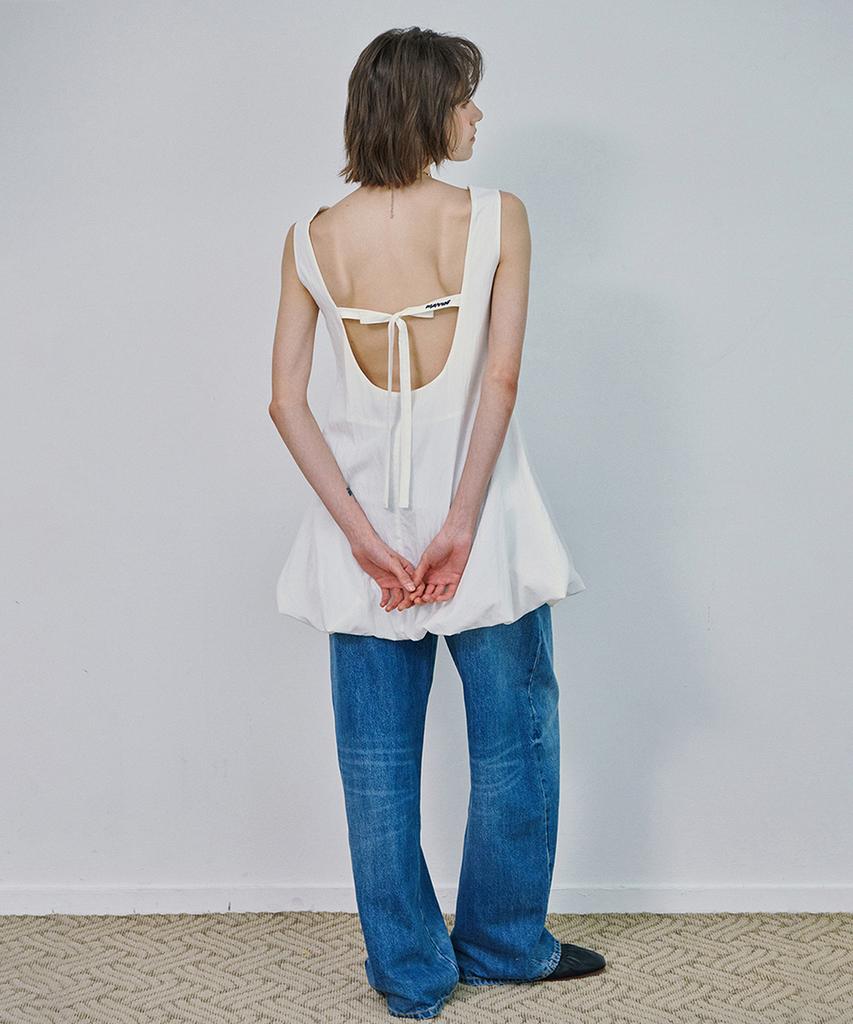 Marot Balloon Mini Dress_White