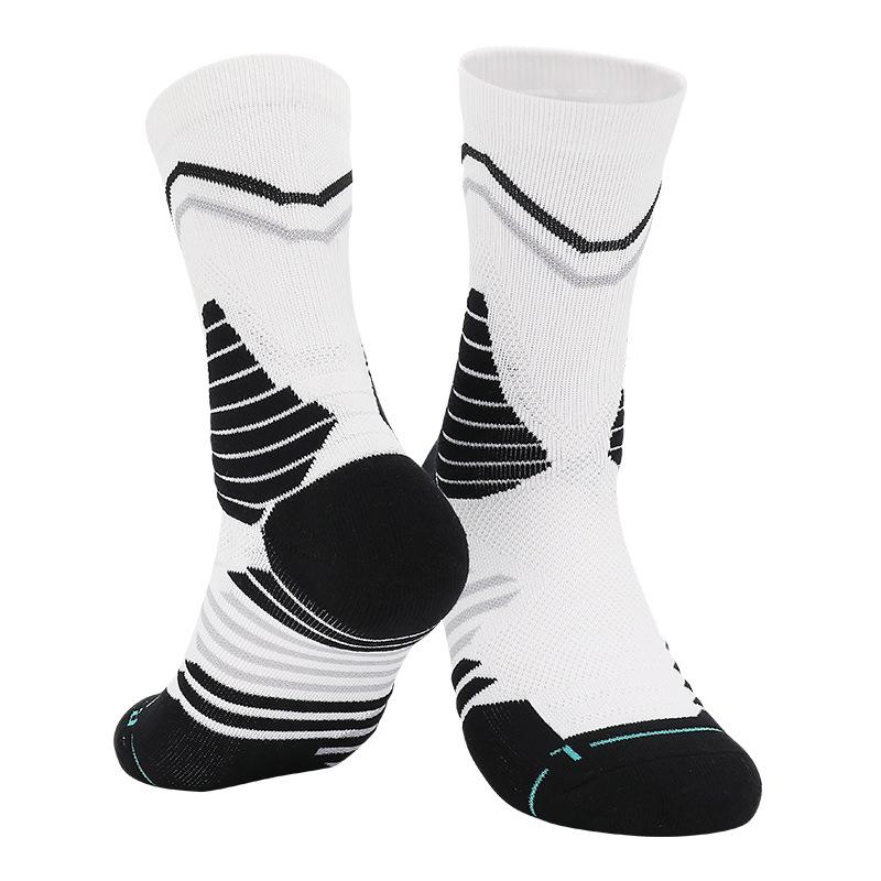 Basketball Socks Men'S Professional Thickened Towel Bottom Non-Slip Sweat-Absorbing Medium Tube Socks Elite Socks High-Top Sports Socks