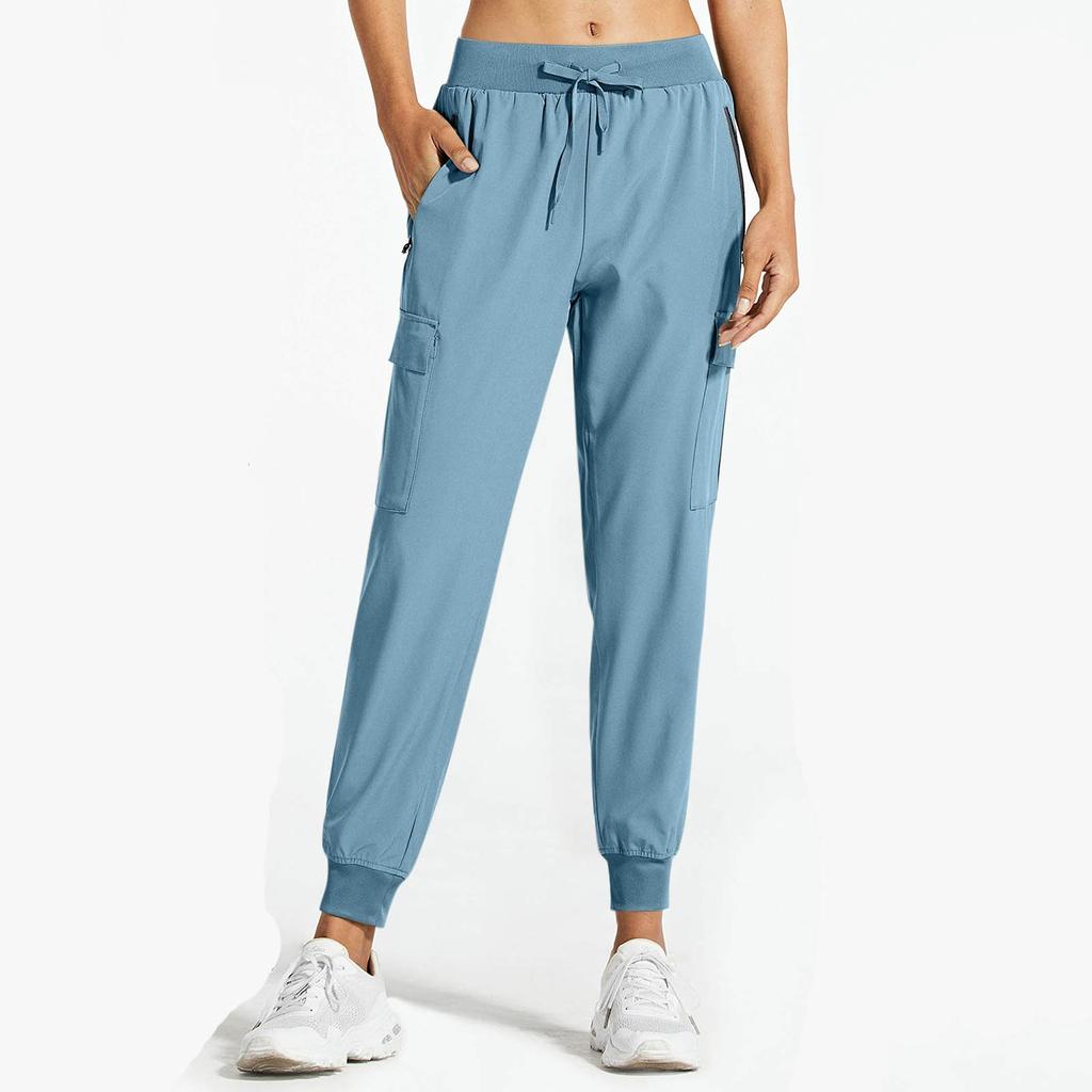 Женская однотонная рабочая одежда для медленного бега, быстросохнущие брюки для пешего туризма, спортивные повседневные брюки
