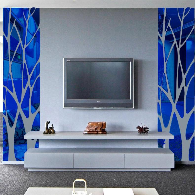 3D акриловые наклейки на стену из веток деревьев для гостиной, ресторана, веранды и ТВ-фона