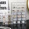 Beauty Contact Lens Storage Box Daily Disposable Contact Lens Cabinet Multi-Grid Large Capacity Eye Rack Transparent Storage Box