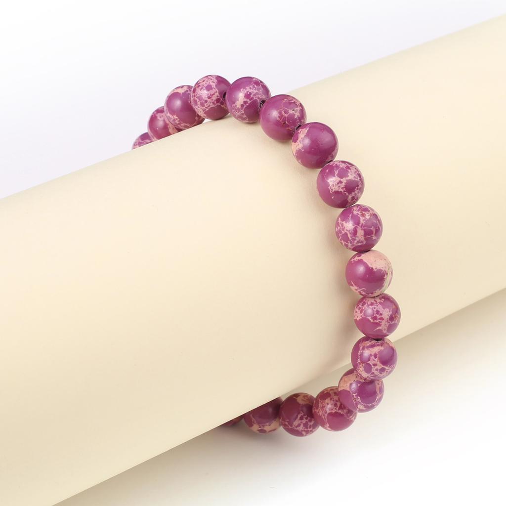 Новый стиль женский браслет натуральный камень императорский камень бусины 8X8 мм подвески для женщин романтический подарок на день рождения