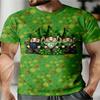 Men's Saint Patrick's Day Dwarf Pattern T-shirt Green Round Neck Short Sleeve Polyester Four Seasons Casual Streetwear