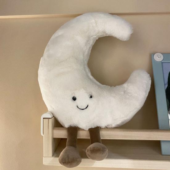 Yousheng Moon Sun Pillow Cartoon Style Elastic Fully Filling Plush Stuff Toy Sofa Bed Couch Decoration Companion Office Nap Pillow Car Seat Pillow