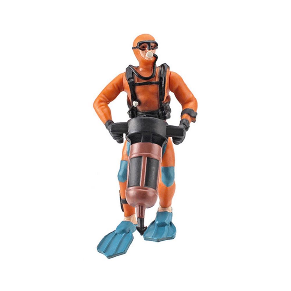 PVC Diver Model Blue Orange Simulation Doll Cool Science Fiction Figure  Children Gifts