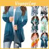 Womens Midlength Printed Casual Fashion Cardigan Jacket