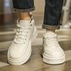 Fashion White Men's Thick Sole Board Shoes Trendy Minimalist Design Style Leisure Outdoor Fashion Party Daily Youth Casual Shoes