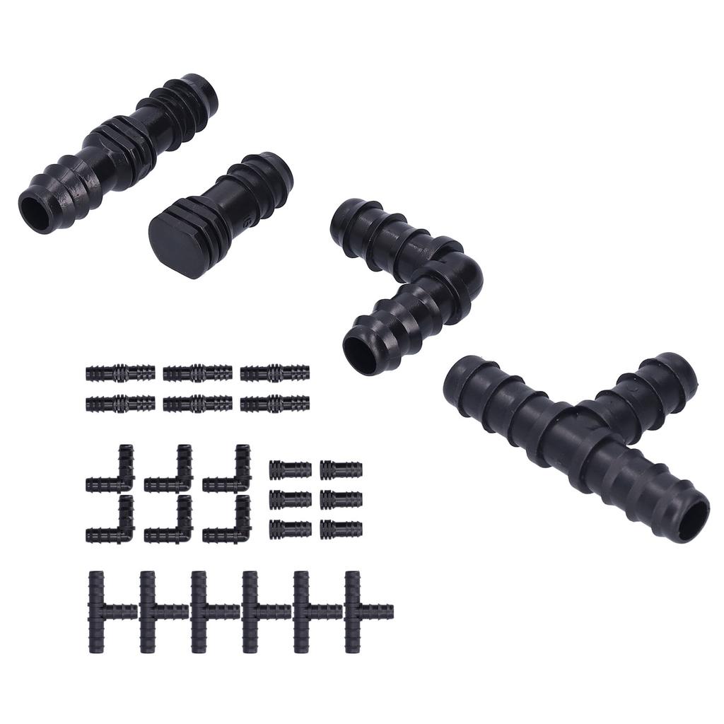 24 шт./компл. комплект фитингов для капельного орошения 1/2 трубка зазубренные соединители для садовой теплицы