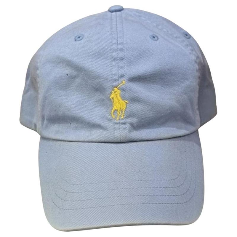 Polo Ralph Lauren Дизайн Нашивки с Логотипом Бренда Хлопок Лен Козырек Унисекс Стиль для Пары Синий 710963684002-кепка с козырьком