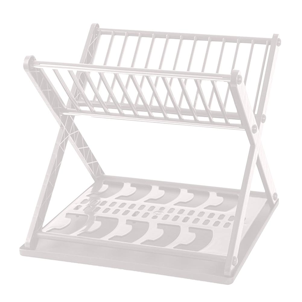 Double-Layer Dish Rack Stainless Steel Pipe Cutlery Drying Rack Multifunctional Bowl Storage Holder for Home Kitchen