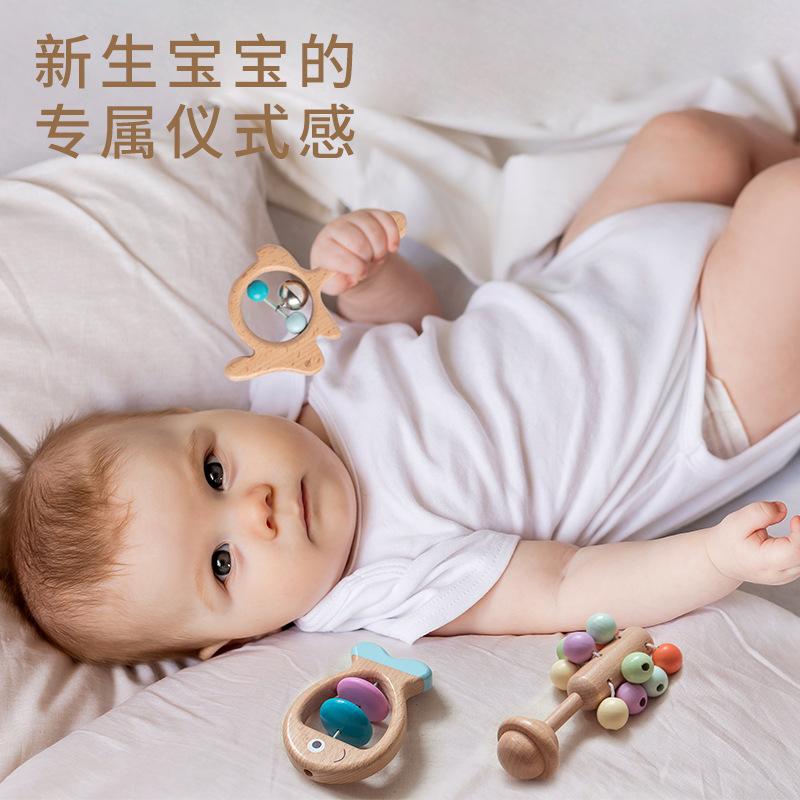 Деревянная детская игрушка детский цветной колокольчик из пяти частей кроватный колокольчик музыка раннее образование успокаивать ребенка музыкальные инструменты