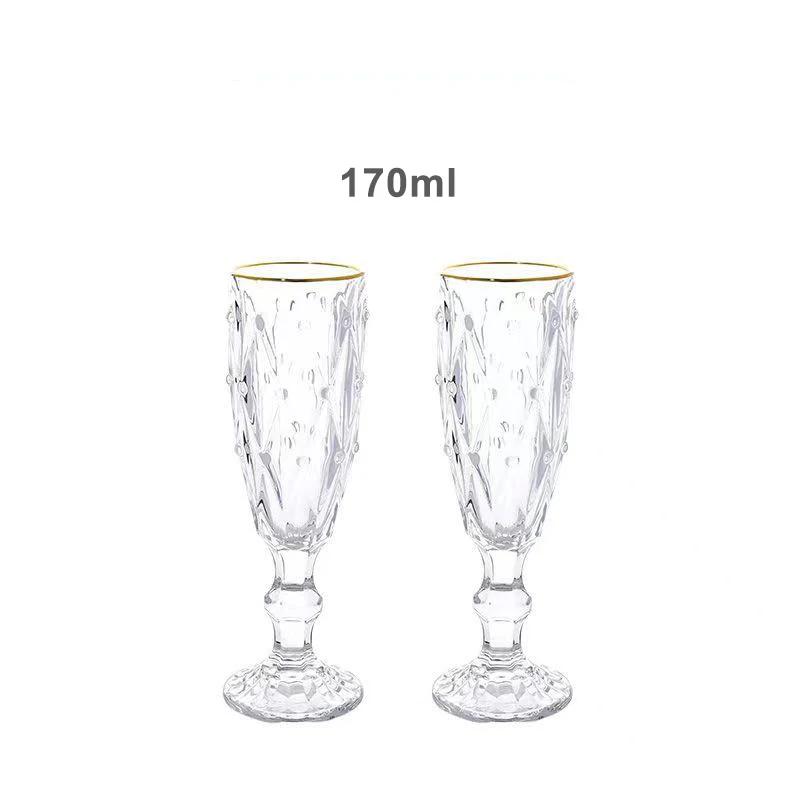 Винтажный стеклянный бокал для шампанского, бокалы для шампанского, бокалы для вина, бокал для виски, кружки, бокалы для питья, роскошный набор, хрустальная посуда для бара