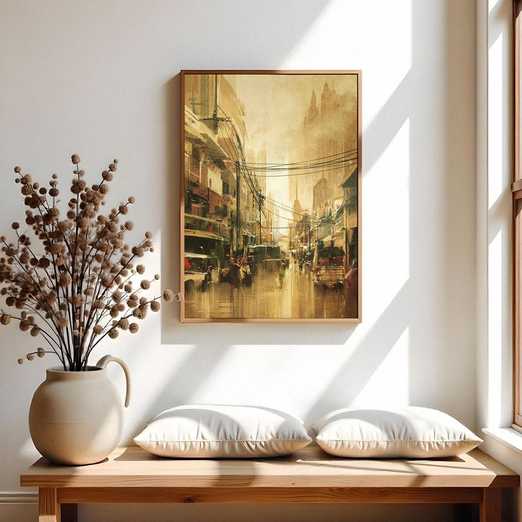 Плакат город абстракция