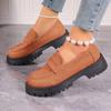 New Large Sponge Cake Thick Bottom Casual Single Shoes Solid Color Fashion Lazy Shoes