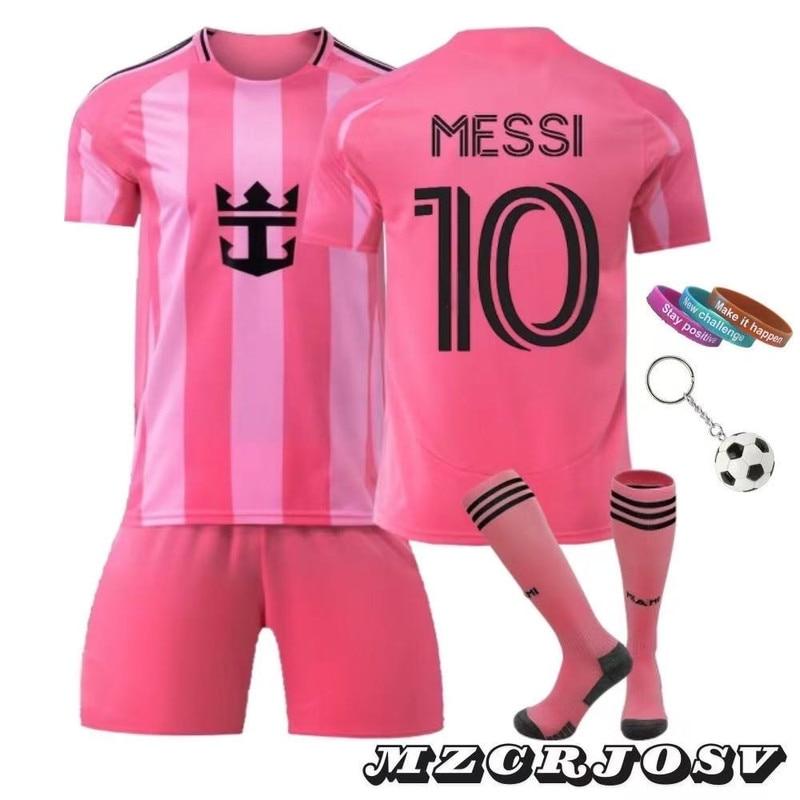 Miami Messi No.10 Kids Sport Equipment 2025/2026 Season 3 Wristbands Keychain Polyester 46795 Pink