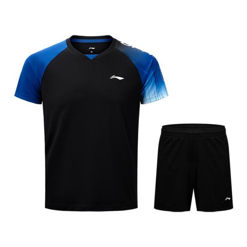 Серия для настольного тенниса Li Ning Быстросохнущий Дышащий Удобный Универсальный Повседневный Спортивный костюм Унисекс Спортивный костюм AATV069-1