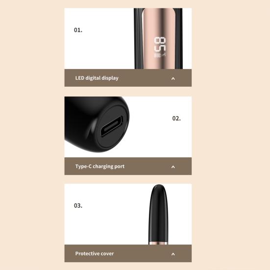 Электрические щипцы для завивки ресниц с подогревом, светодиодный дисплей, 4 температурных режима, зарядка через USB, быстрый нагрев