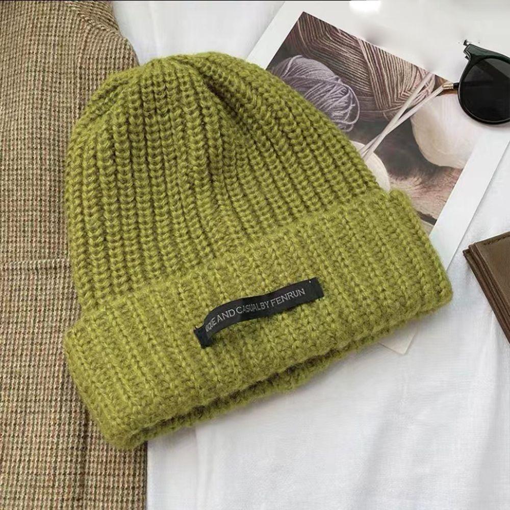 Letter Simple Skullies однотонная шерстяная холодная шапка модная зимняя теплая шапка женская/мужская