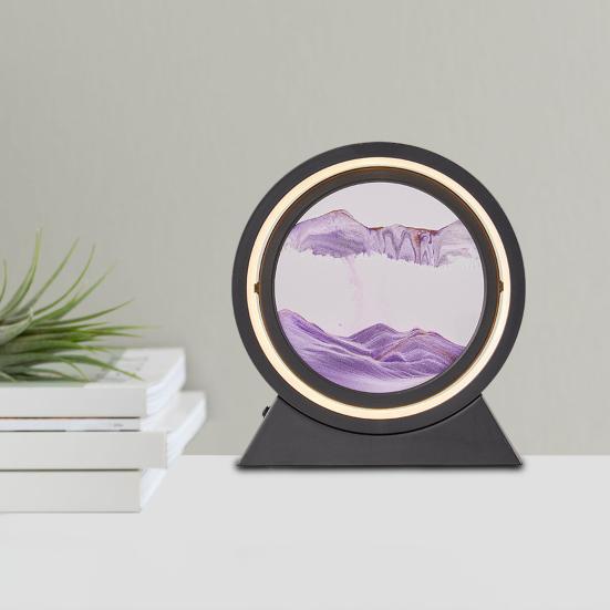 Yousheng Moving Sand Art Настольная лампа Quicksand Picture 3D Deep Sea Sandscape in Motion Flowing Sand Painting LED Light Home Office Desktop Decoration