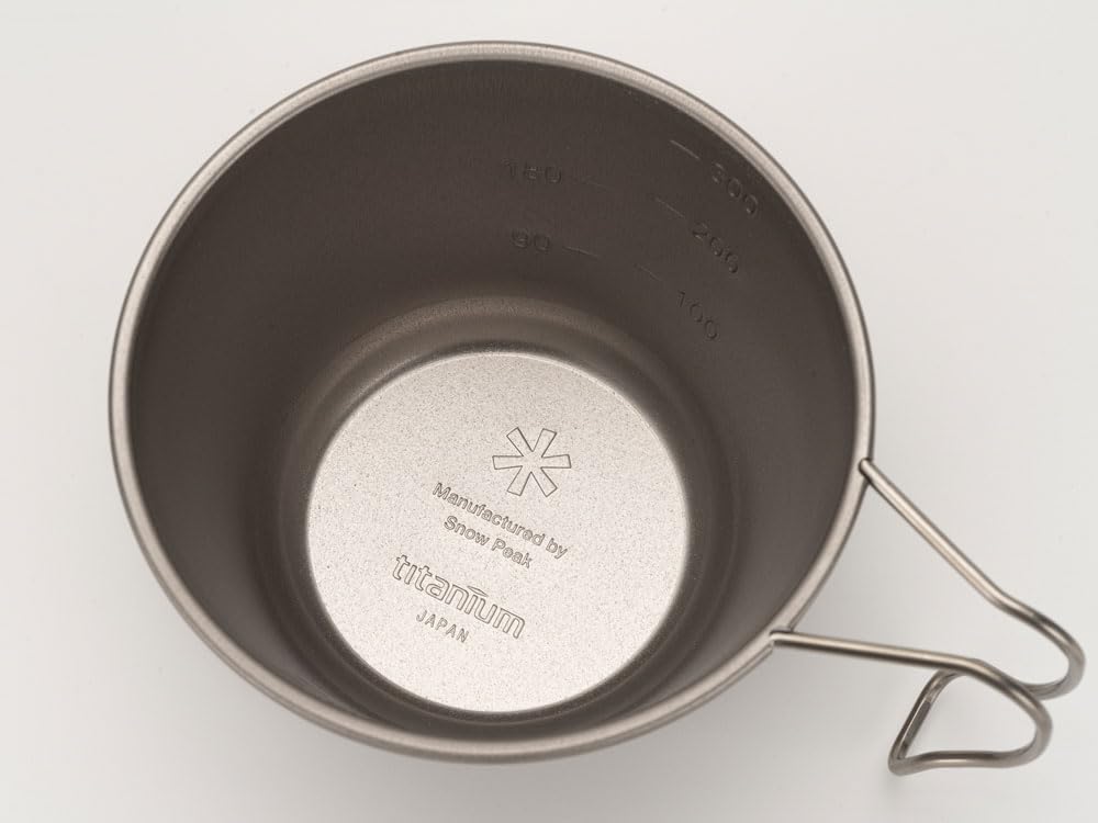 Кружка Snow Peak Deep Titanium Sierra с крышкой для кемпинга и отдыха на природе, легкая, E-314