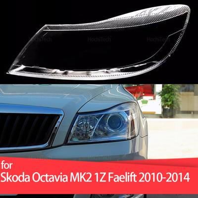 Для Skoda Octavia MK2 1Z Фейслифт 2010-2014 Авто Передняя Крышка Фары Прозрачное Стекло Фары Плафон Лампы Маски