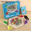 Wooden Geometric Triangle Chess Board – Parent-Child Interactive Educational Game for Kids
