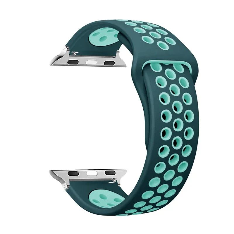 Спортивный ремешок-петля Для ремешка для Apple Watch Ultra 2 49 мм 44 мм 40 мм 41 мм 45 мм 42 мм 38 мм Силиконовый браслет для iwatch серии 9-8-7 6 5 4 SE