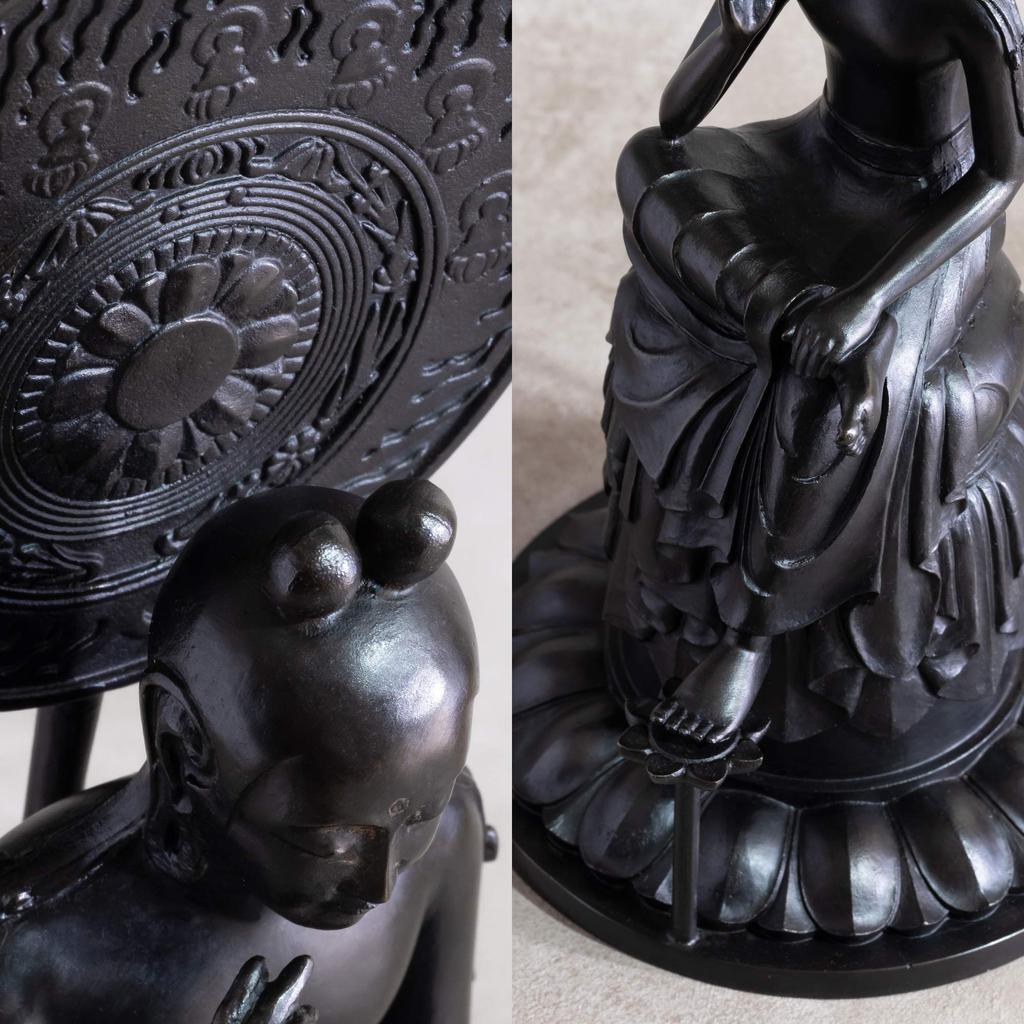 National Treasure Reproduction Maitreya Bodhisattva Statue Temple 31cm Lacquer Finished Wax Buddhist Junji Gun Original Statue Figure Takaoka