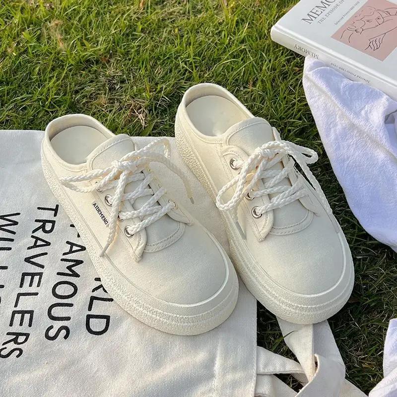 Обувь Мюли женские тапочки и сандалии женские Job Off White лето 2024 резиновые шлепанцы высокий каблук до 5 см с бантом круглый носок F