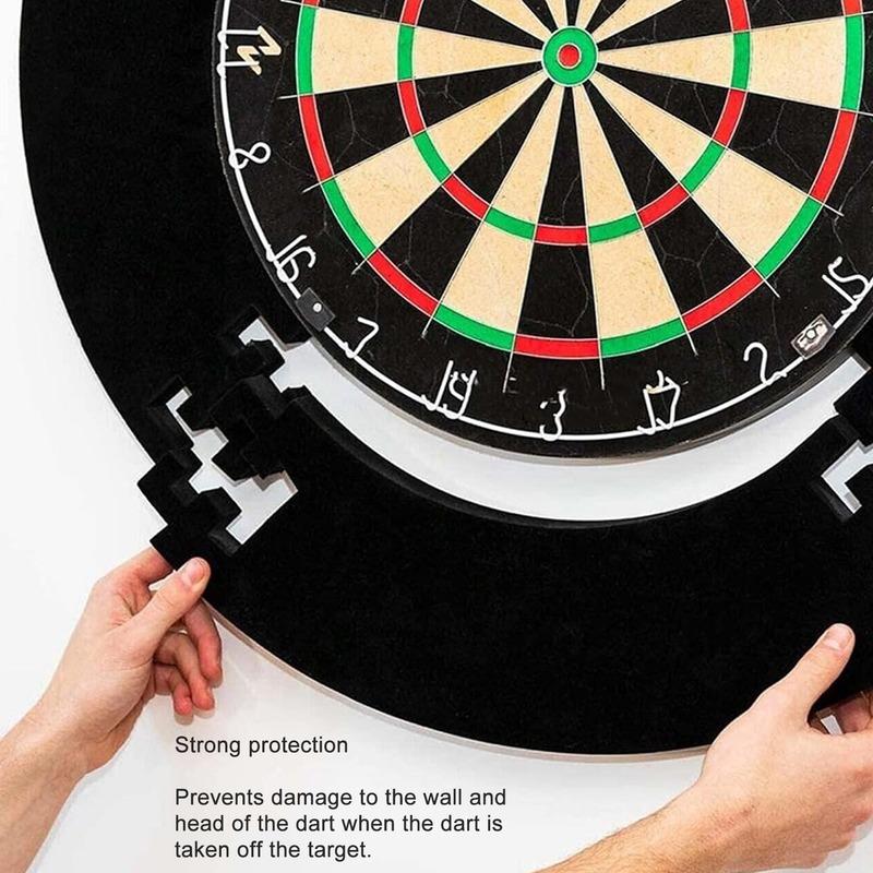 5Pcs Dartboard Edges Guard Dart Board Wall Protection Ring Universal for Homes Bars Game Rooms Dartboard Surround Ring Splicing