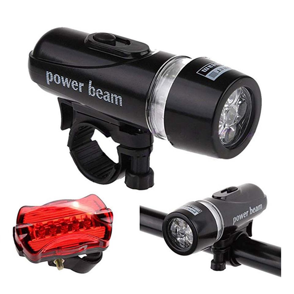 LED Mountain Bike Lights Bicycle Torch Front & Rear Lamp Waterproof Kit