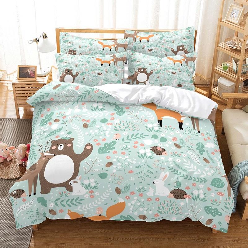 Cartoon Animal Bedding Collection Animal Theme Duvet Cover Collection Fashion Duvet Cover ChildrenS Bedroom Cartoon Duvet Cover Bedding Collection