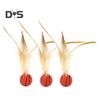 1 Pc/3 Pcs Interactive Feather Ball Toy Mini Bouncy Basketball Soccer Baseball with Feather Pet Training Catcher Toy for Indoor Cats
