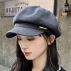 Artist Hat Keep Warm Solid Color For Women Octagonal Cap Painter Hat Women Visors Cap Woolen Beret