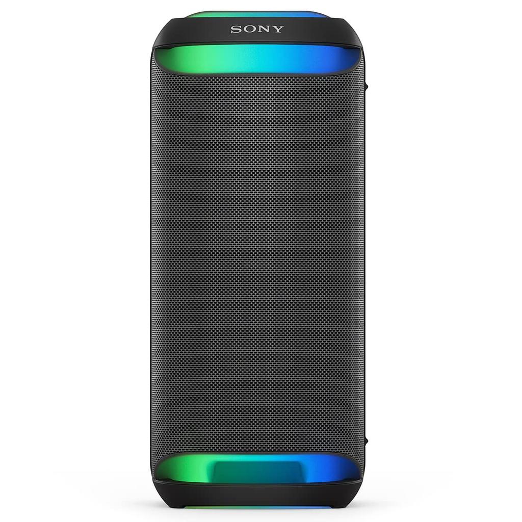 Sony Беспроводной динамик Громкое воспроизведение, которое резонирует даже в больших помещениях IPX4 Длительное время работы около 25 часов Поставляется с колесом для переноски для удобства