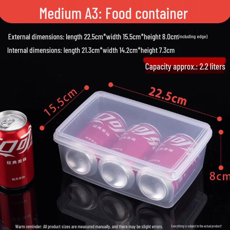 Прозрачный пластиковый прямоугольный контейнер для хранения продуктов