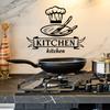 Creative Chef's Hat and Tableware Pattern Stickers for Kitchen Wall Decoration, Kitchen Wall Beautification Stickers