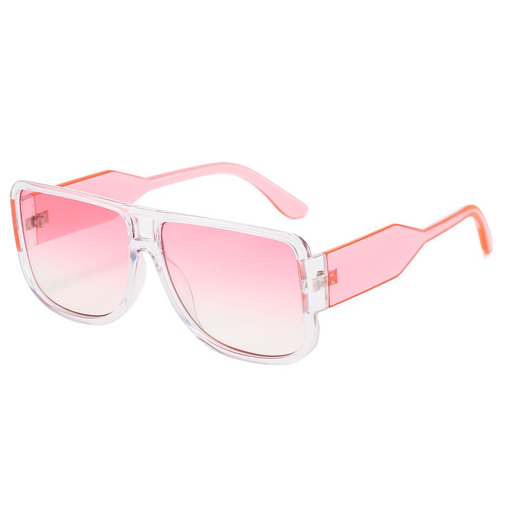 Luxury Retro Gradient Rectangular Women Sunglasses Brand Transparent Contrast Color Frame Punk Casual Men Sun Glasses Uv400